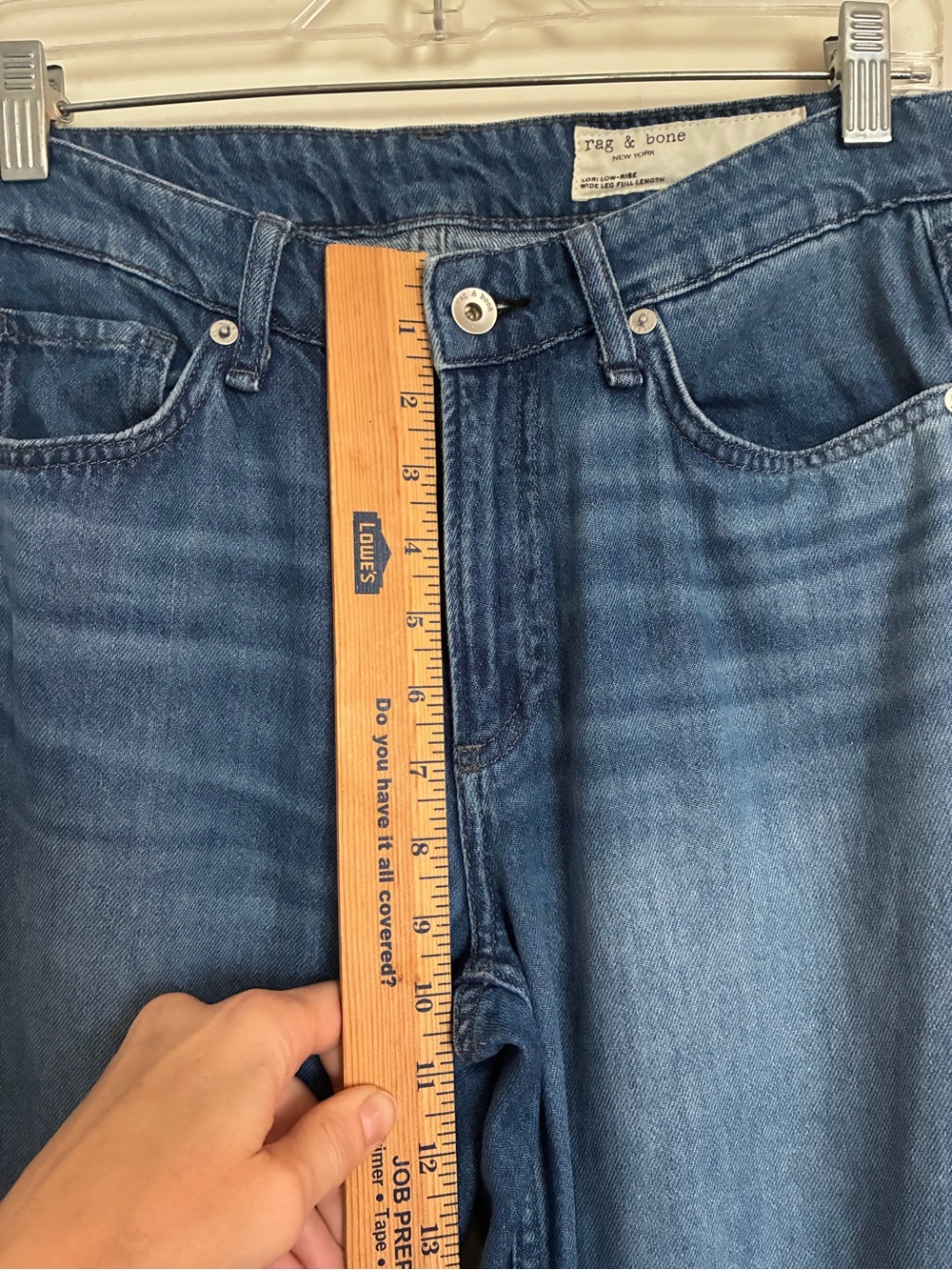 Rag & Bone Lightweight Wide Leg Denim Jeans Massie wash size 26 - Picture 4 of 8